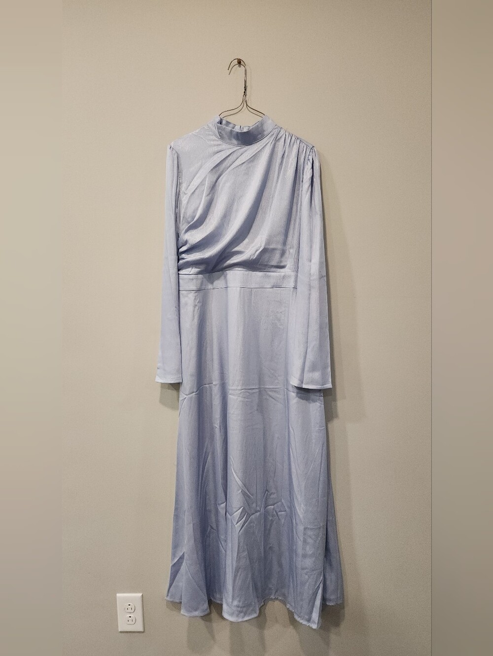NWT Cider Powder Blue Long Sleeve Maxi Dress